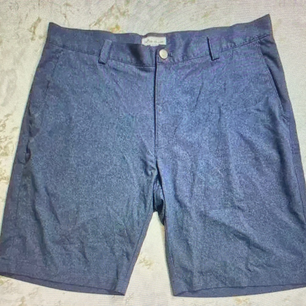 Peter Millar Slate Blue Flat Front Men Shorts